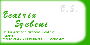 beatrix szebeni business card